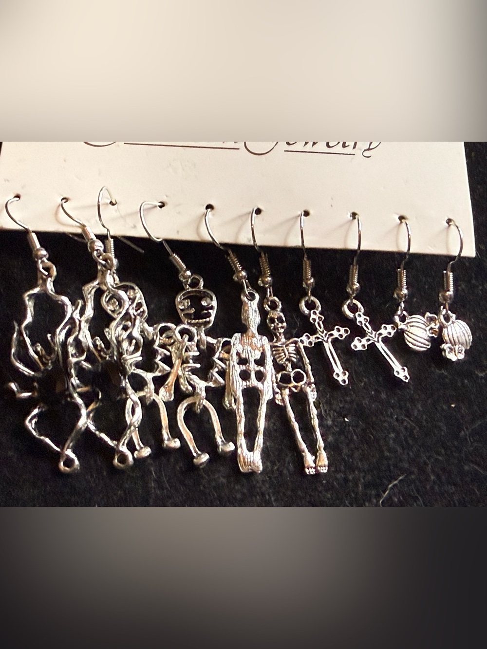 Silver Skeleton Dangle Earrings - Women Jewelry